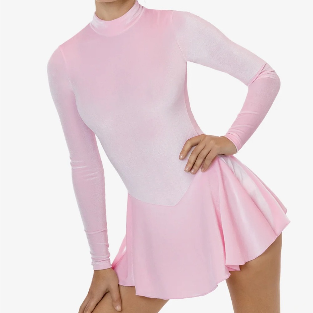 Los Angeles Apparel Velvet Long Sleeve Dress